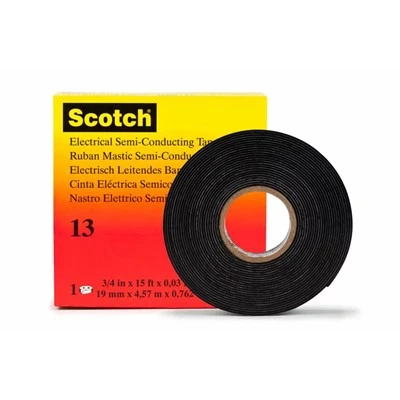 3MTM Scotch® 13 Noir Semi-Bande ti conduit|30 Mil, Bande EPR so ayeke mû courant ti sara na câble nga na splicing